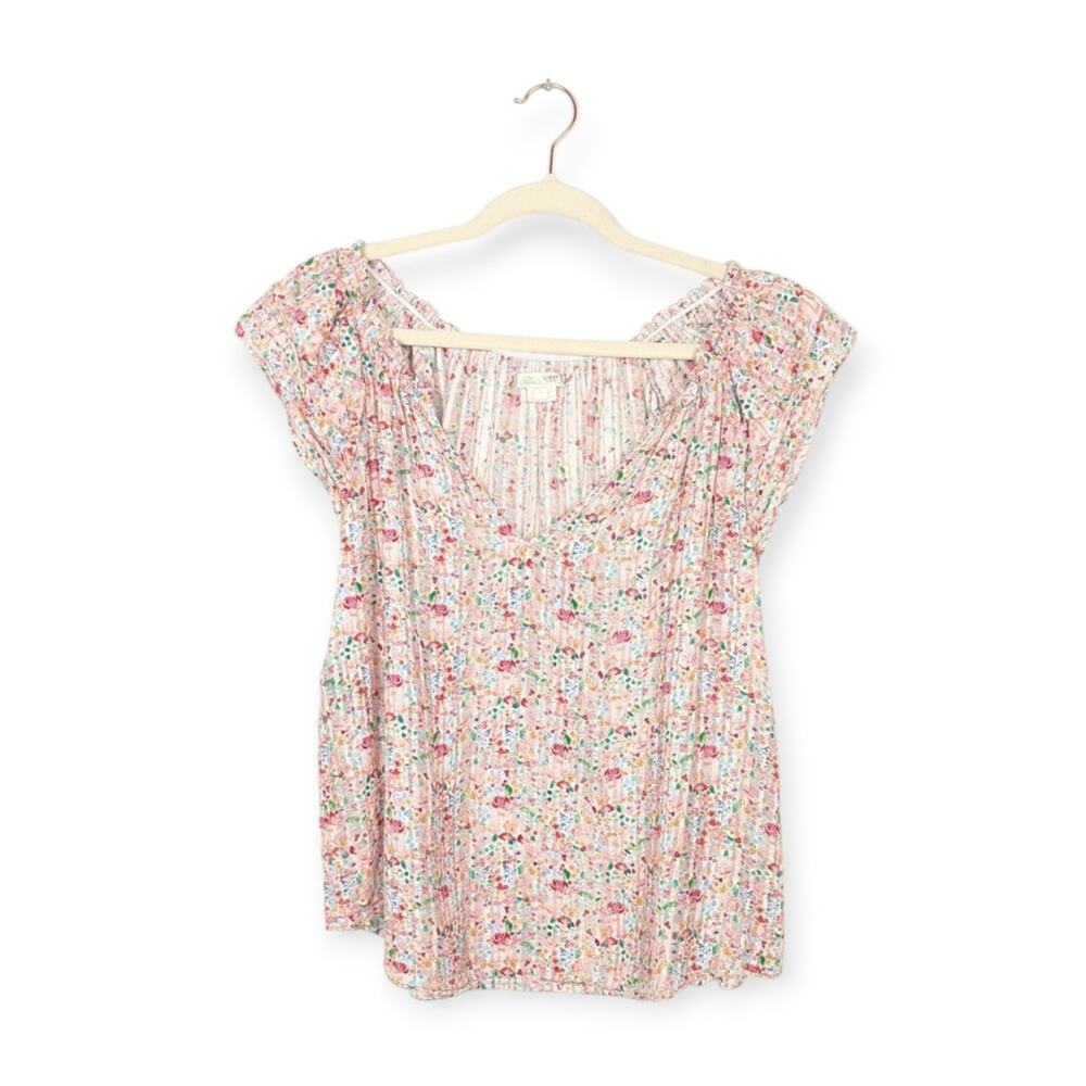 Shoshanna Pink Floral Elodia Silk-Blend Top Size M